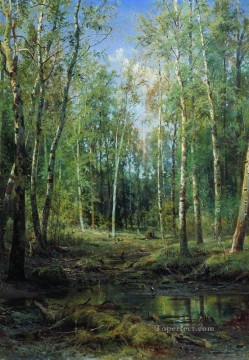 landscape Painting - birch grove 1875 classical landscape Ivan Ivanovich